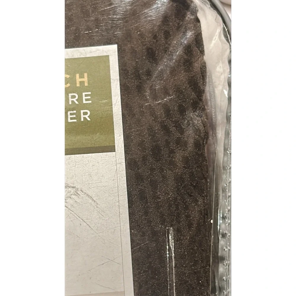Sure Fit Stretch Crocodile Wing Chair Slipcover Chocolate Brown Washable 1-Piece